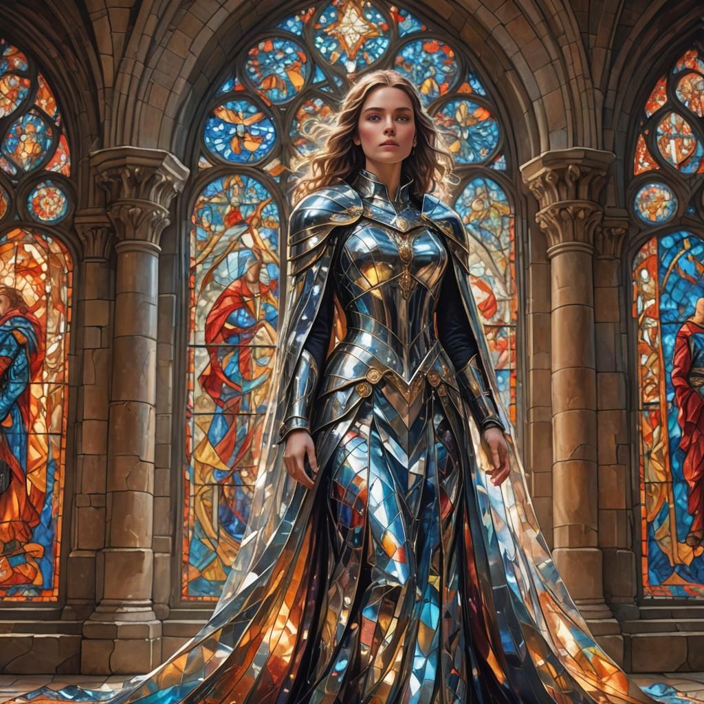 Woman in Crystal Armor in Astral Castle