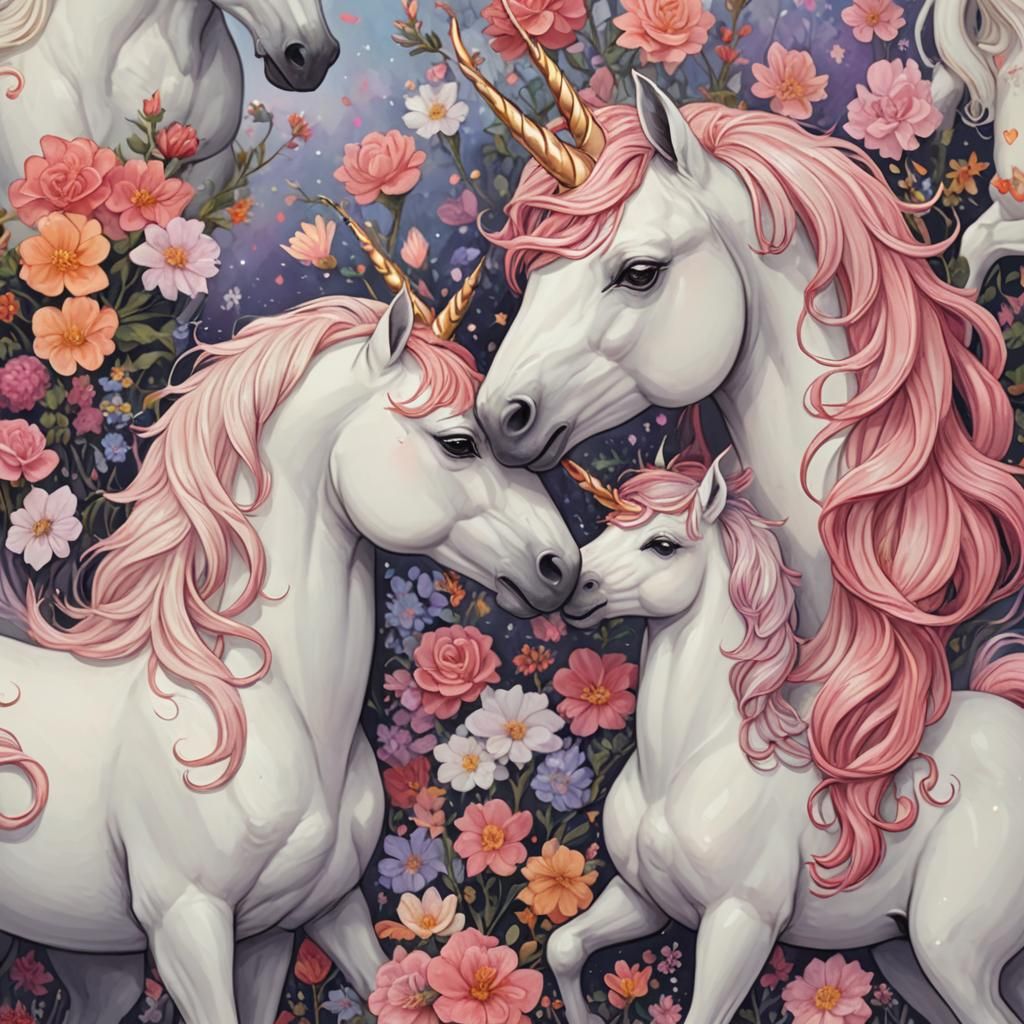 AuroraCore Unicorns Nuzzling