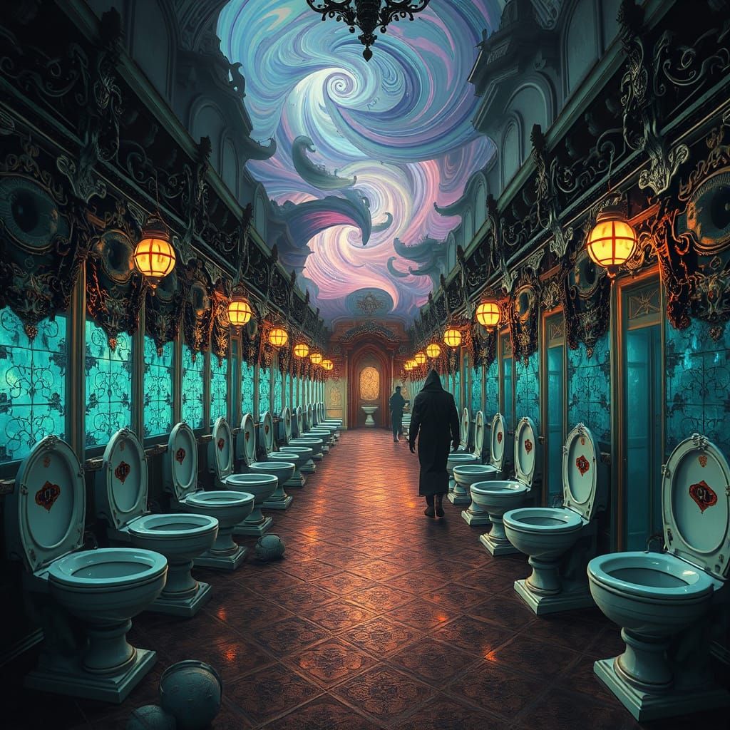 Surrealist Toilet Network in Hyperspace