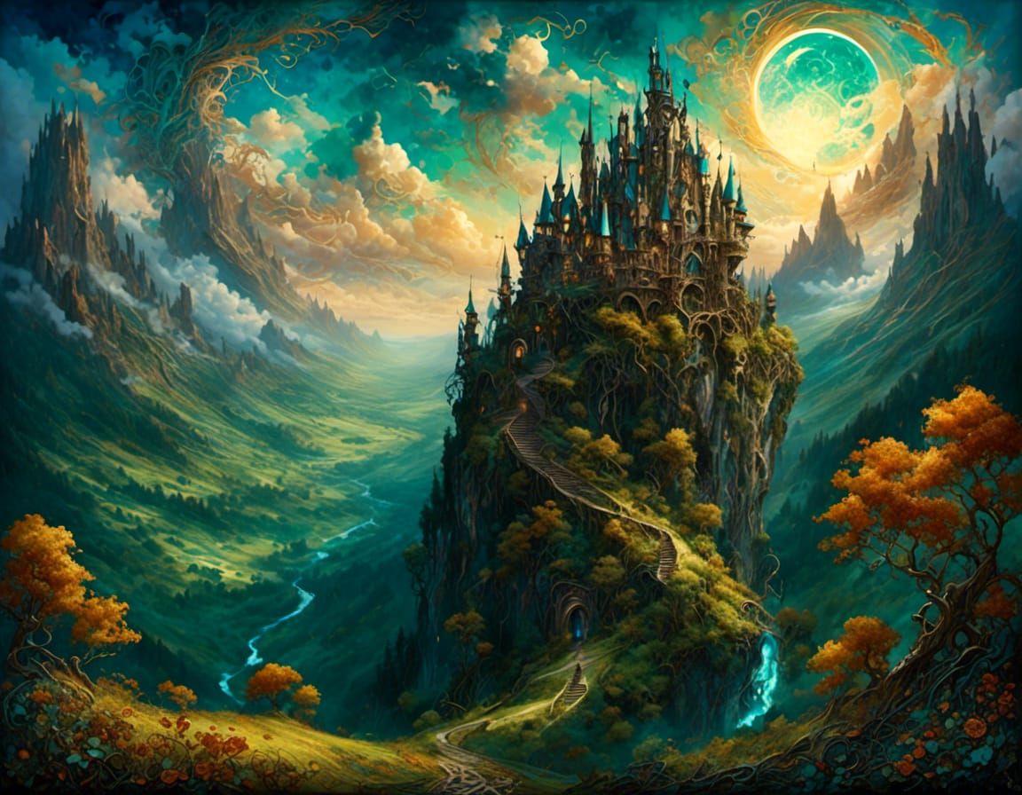 Mysterious Castle Overlooks Spooky Valley