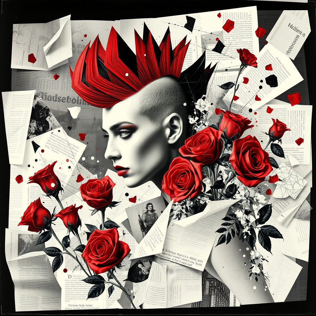 Surreal Androgynous Figure in Dadaist Photogram Style