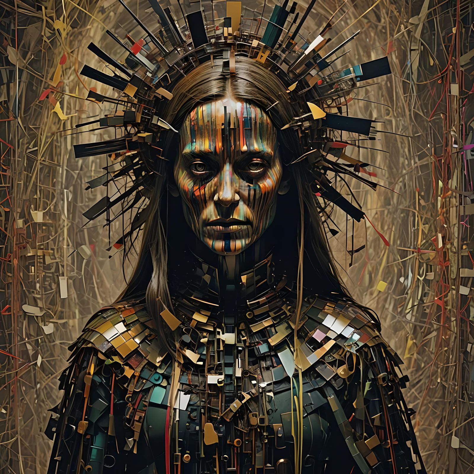 Polychromatic Glitch Art of a Cryptic Inquisition