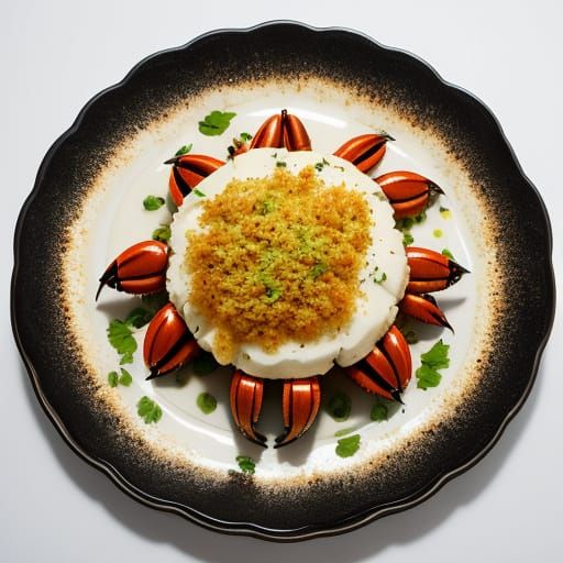 Surreal Libyan Crab in Whimsical Illustration Style