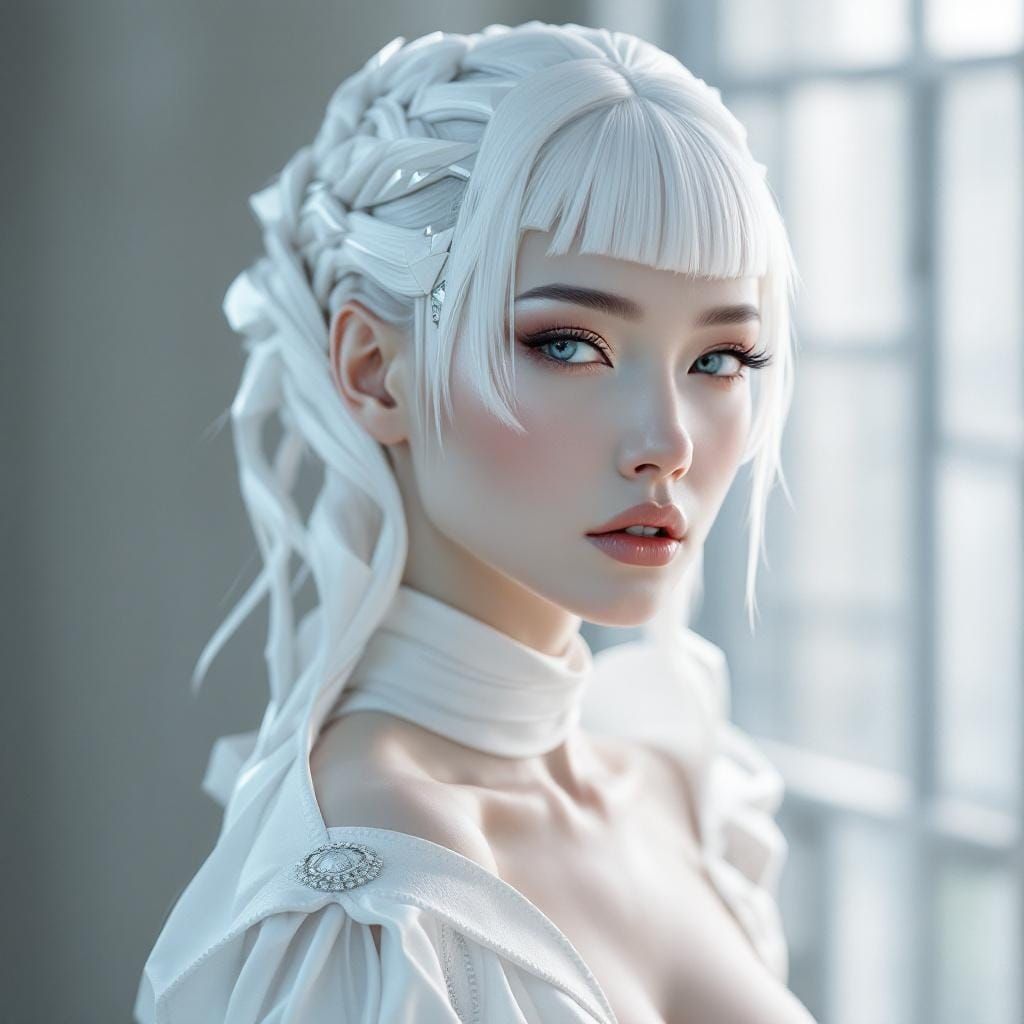 Avant-Garde Hairstyle with Geometric Layers