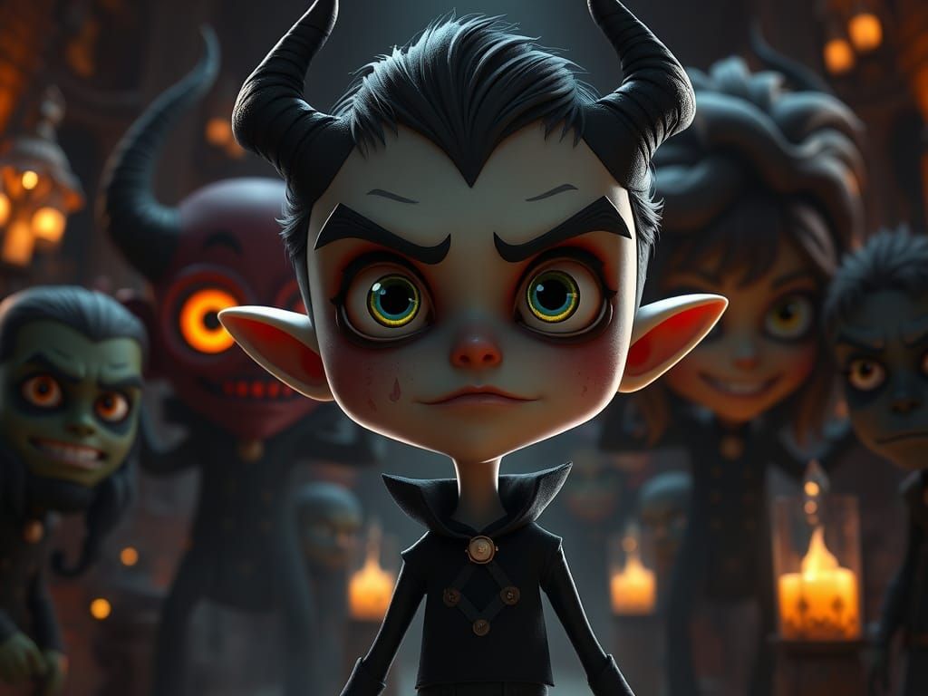 Animated Cartoon Character in Fairytale 3D Style