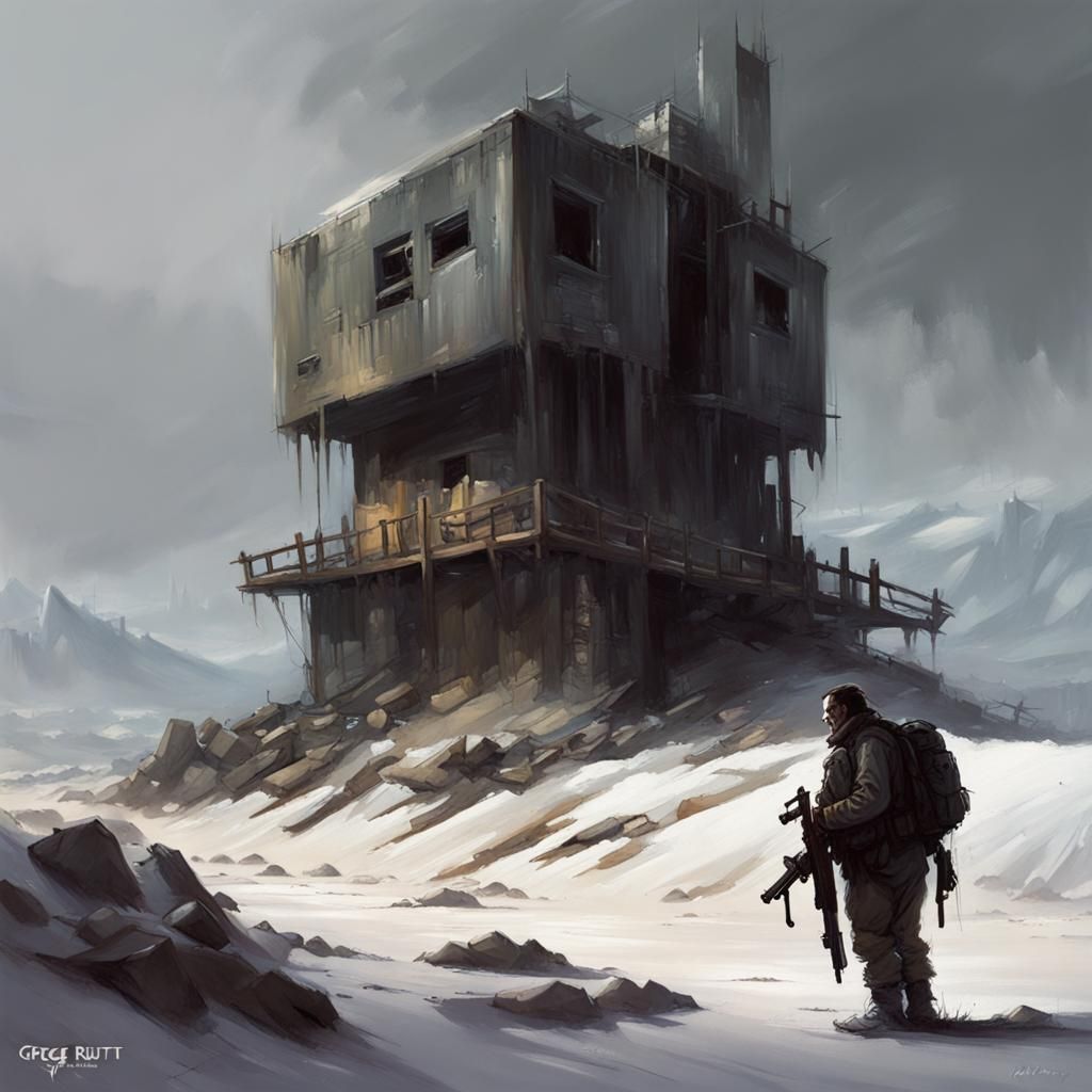 Sinister Outpost Landscape in Fantasy Style