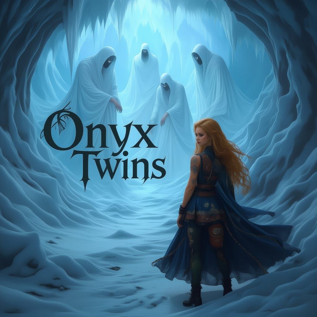Onyx Twins Book Cover with Ice Wraiths
