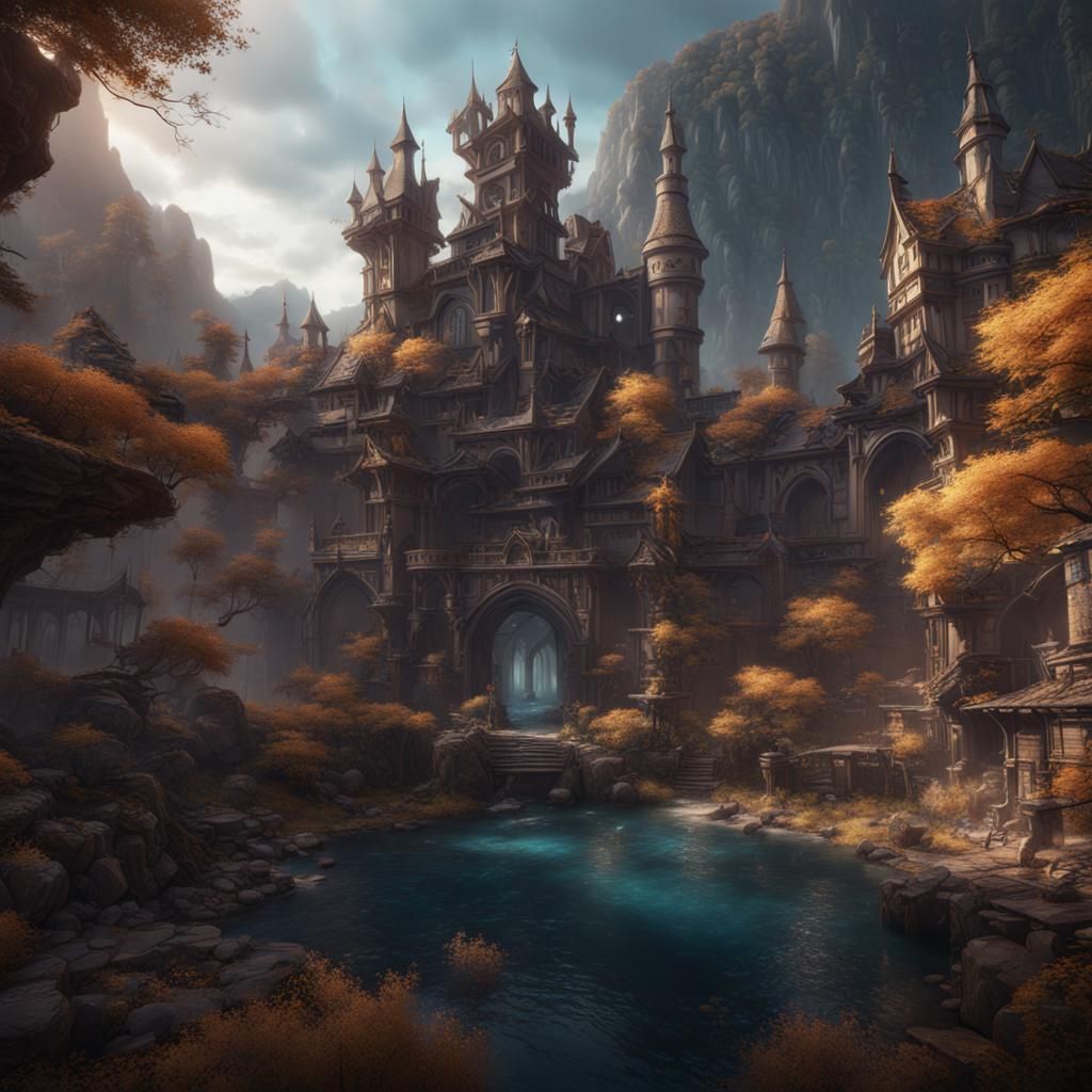 Fantastical Matte Painting in Deep Color