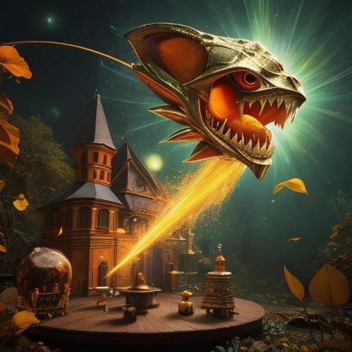 Magical Biological Scene in Dreamy Surrealism