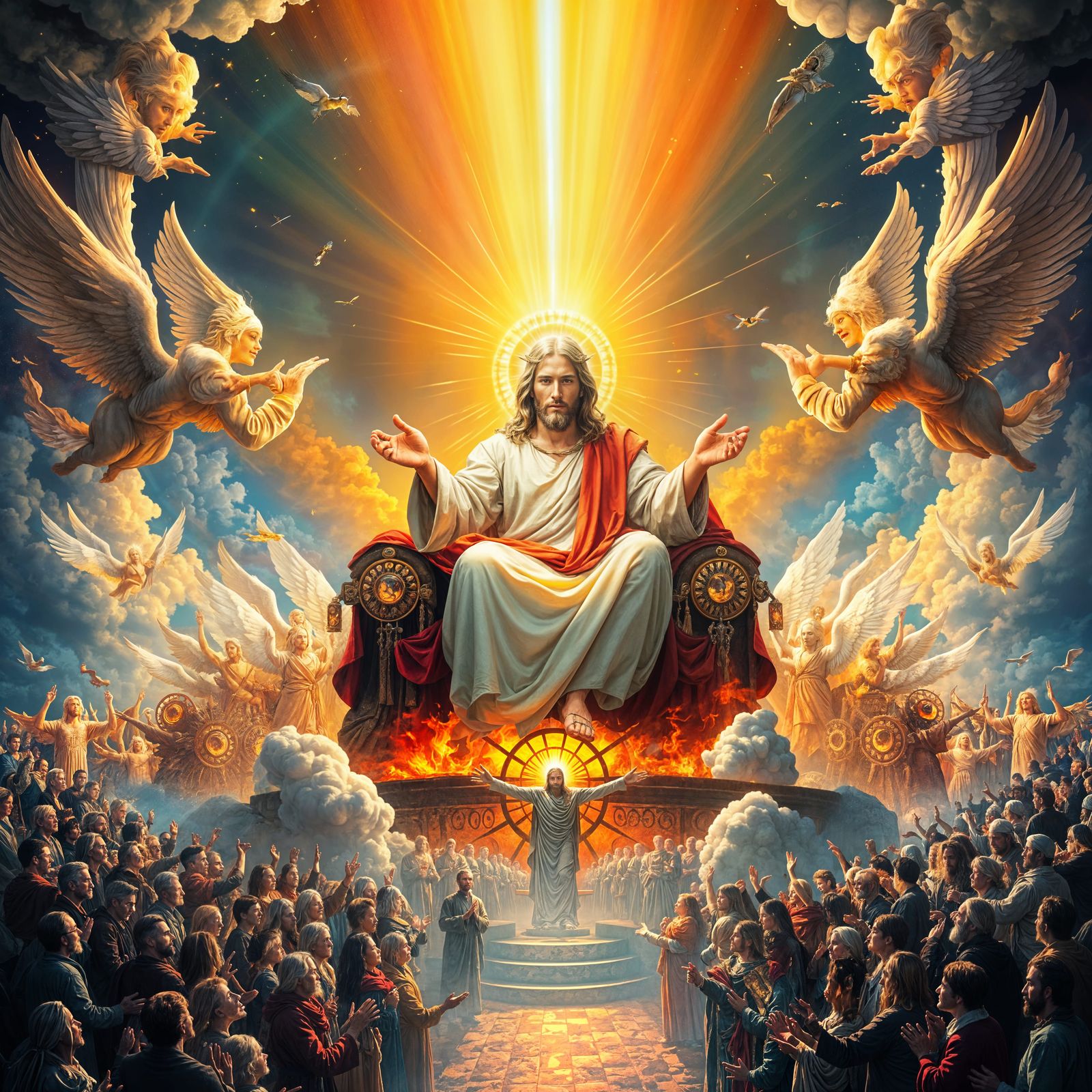 Majestic Jesus Christ Enthroned in Glory