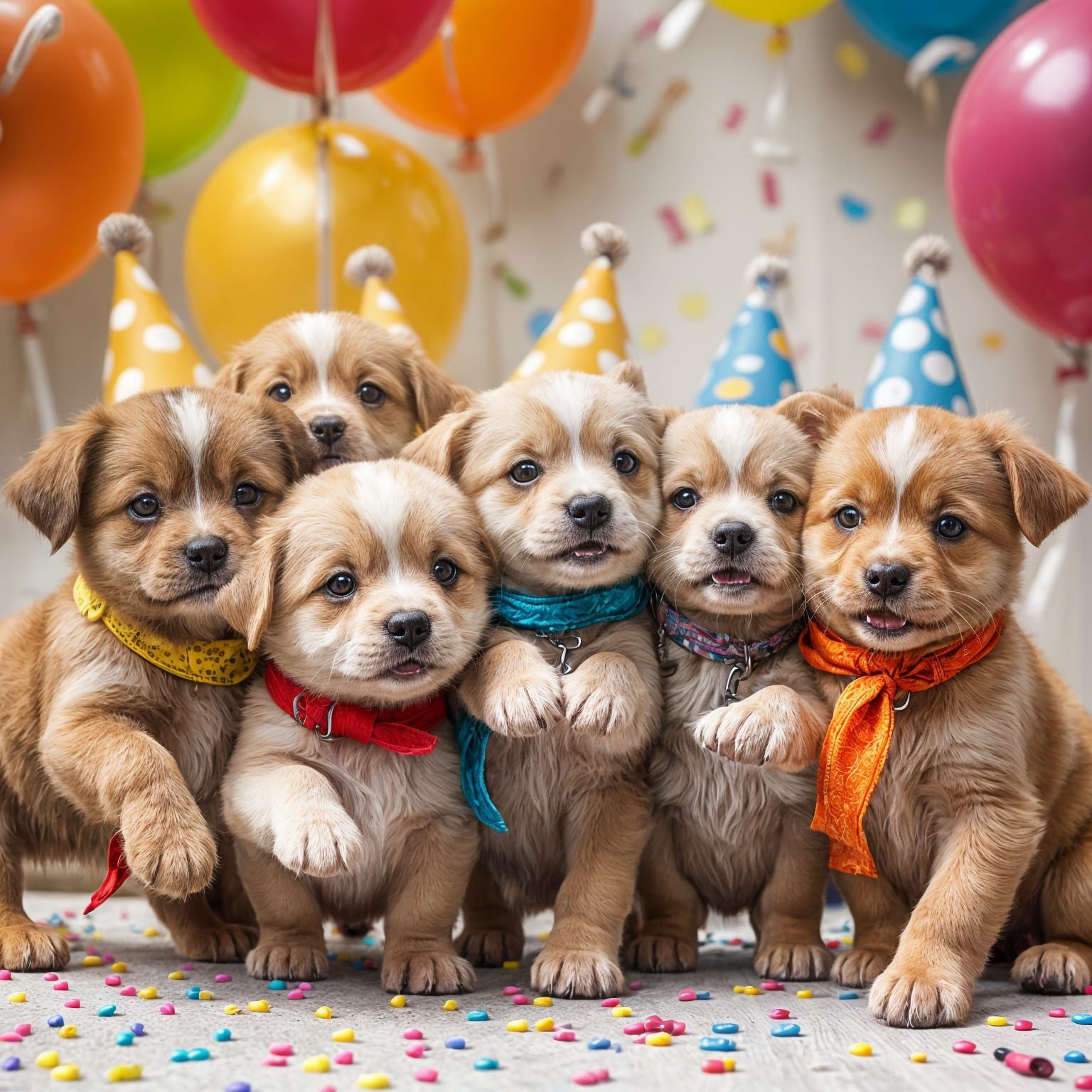 Hyperrealistic Puppies and Kittens Selfie