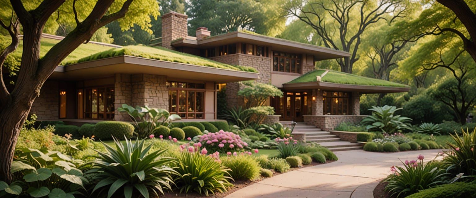 Whimsical Hacienda in Comic Book Style