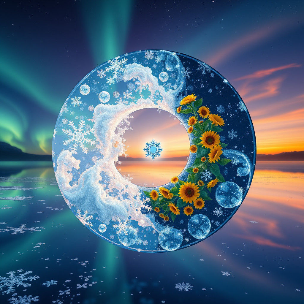 Yin-Yang Lake: A Dance of Winter and Summer