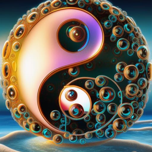 Cyberpunk Yin Yang: Hot and Cold Opposites