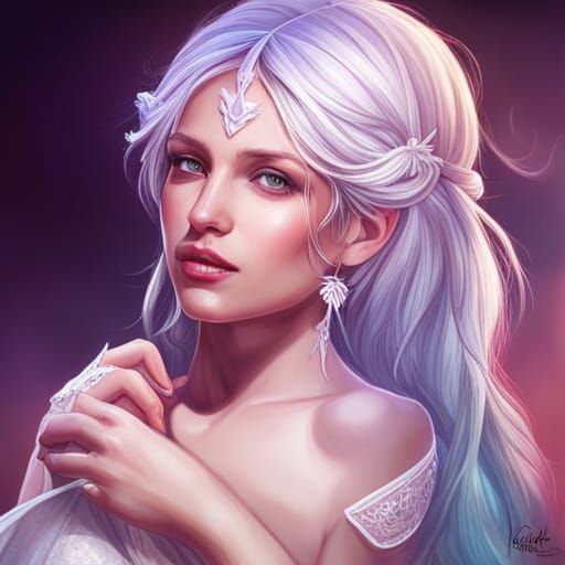 Sparkling Fairy Princess Portrait in Hyperdetailed Style