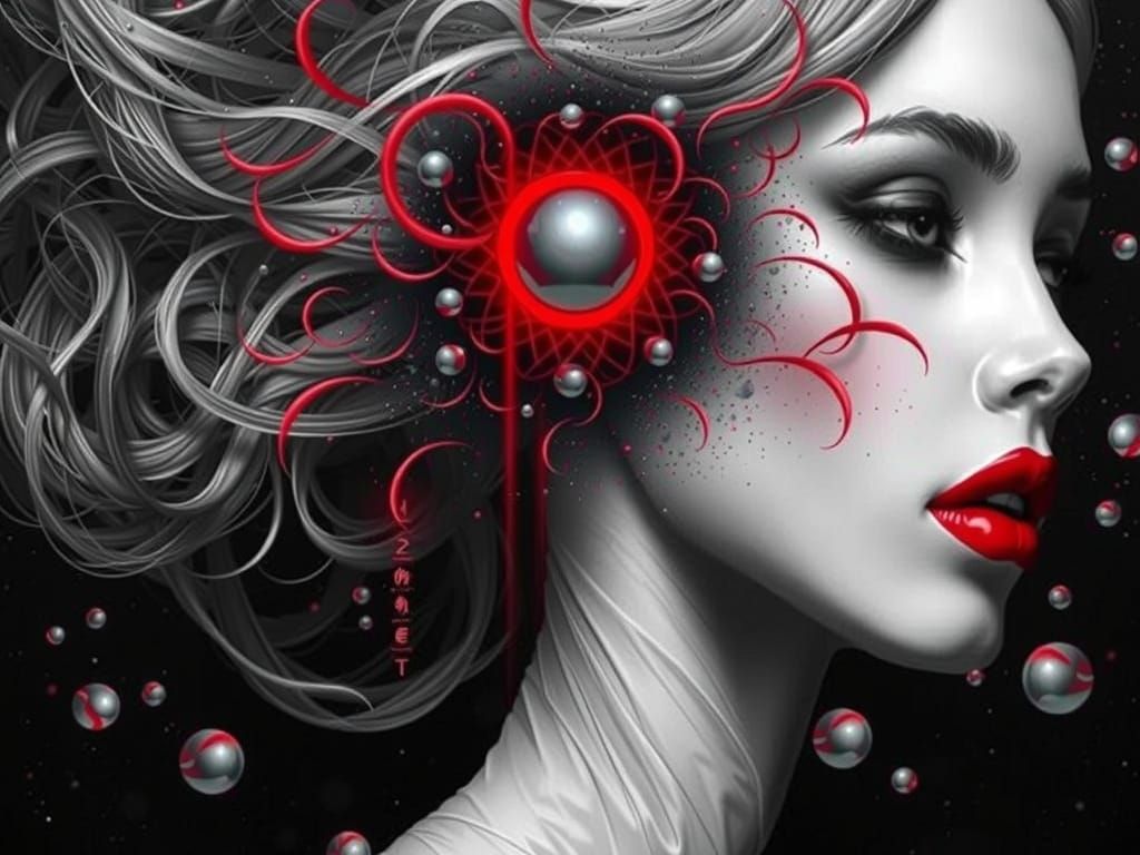 Woman's Ethereal Out of Body Experience in Nebula