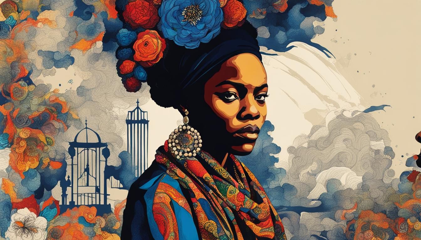 Textile Portrait in Quilted Art Style