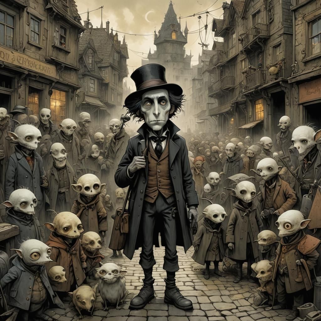 Dystopian Background Check in Gothic Style