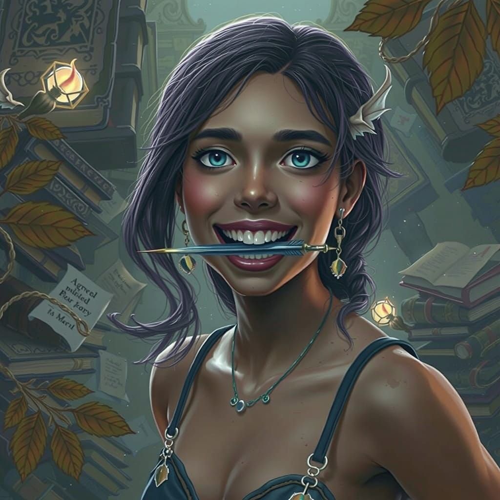 A Young Wizard's Whimsy: Quill and Ancient Tomes