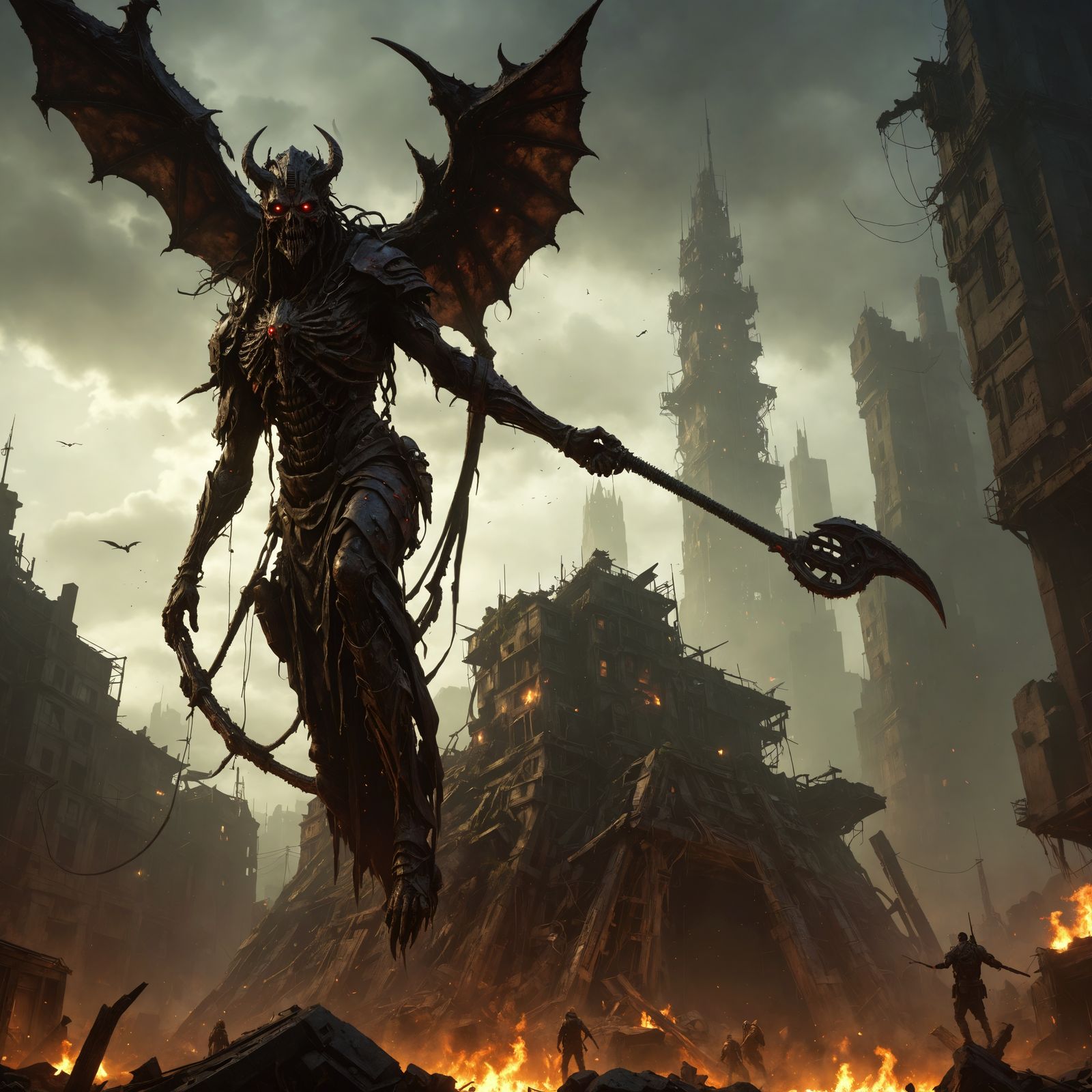 Surreal Post-Apocalyptic Landscape Shattered by Elder Gods