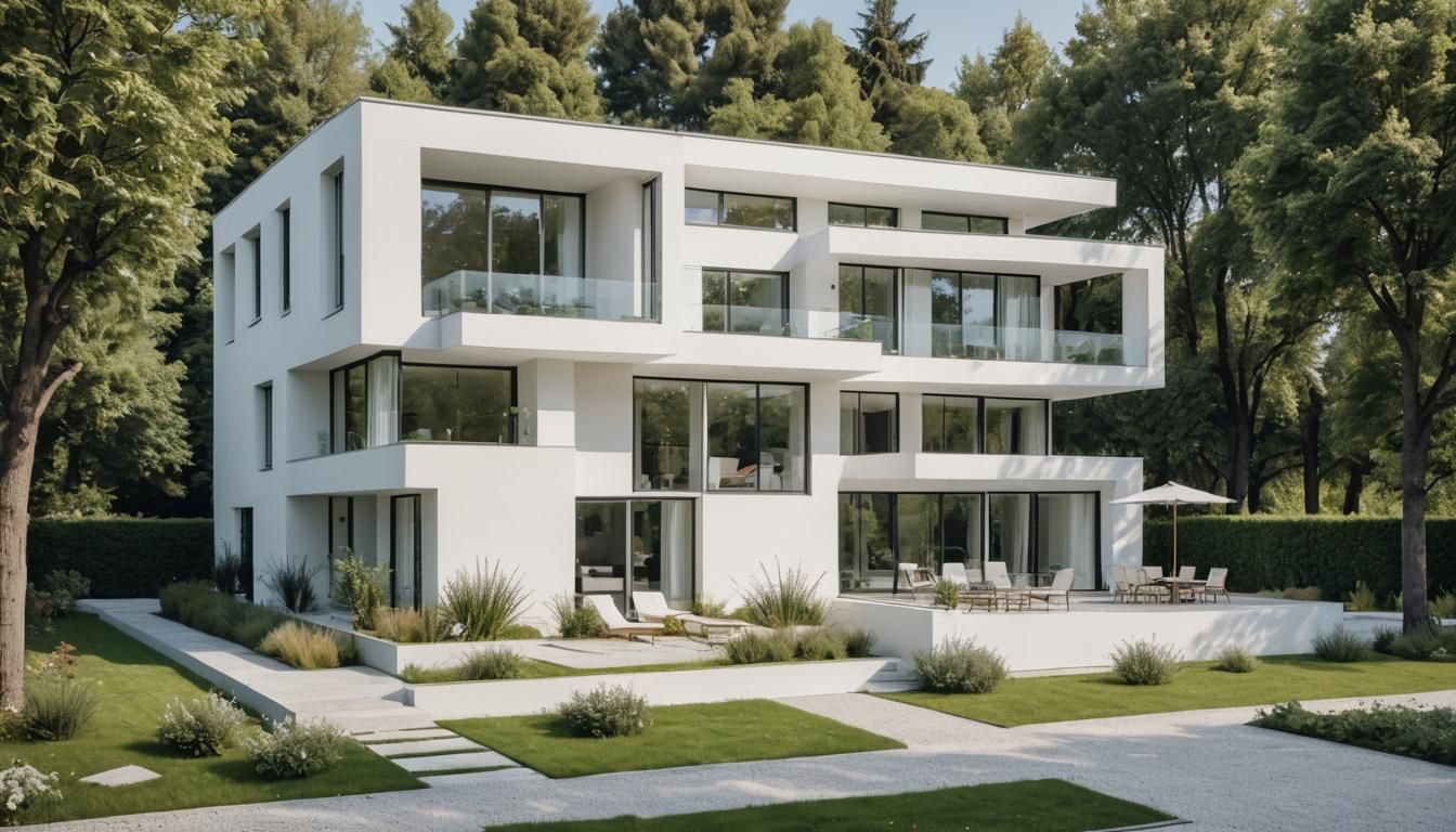 Modern Minimalist Villa in Beautiful Garden