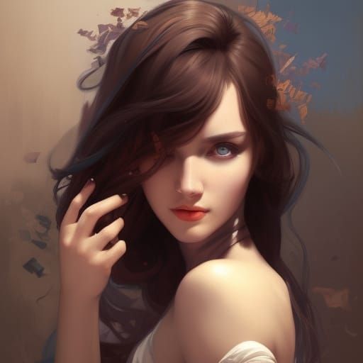 Beautiful Girl Plays Chess: Hyperdetailed Portrait