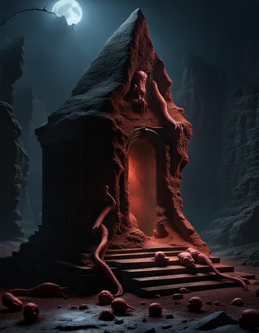 Nocturnal Necropolis: Photorealistic Digital Art