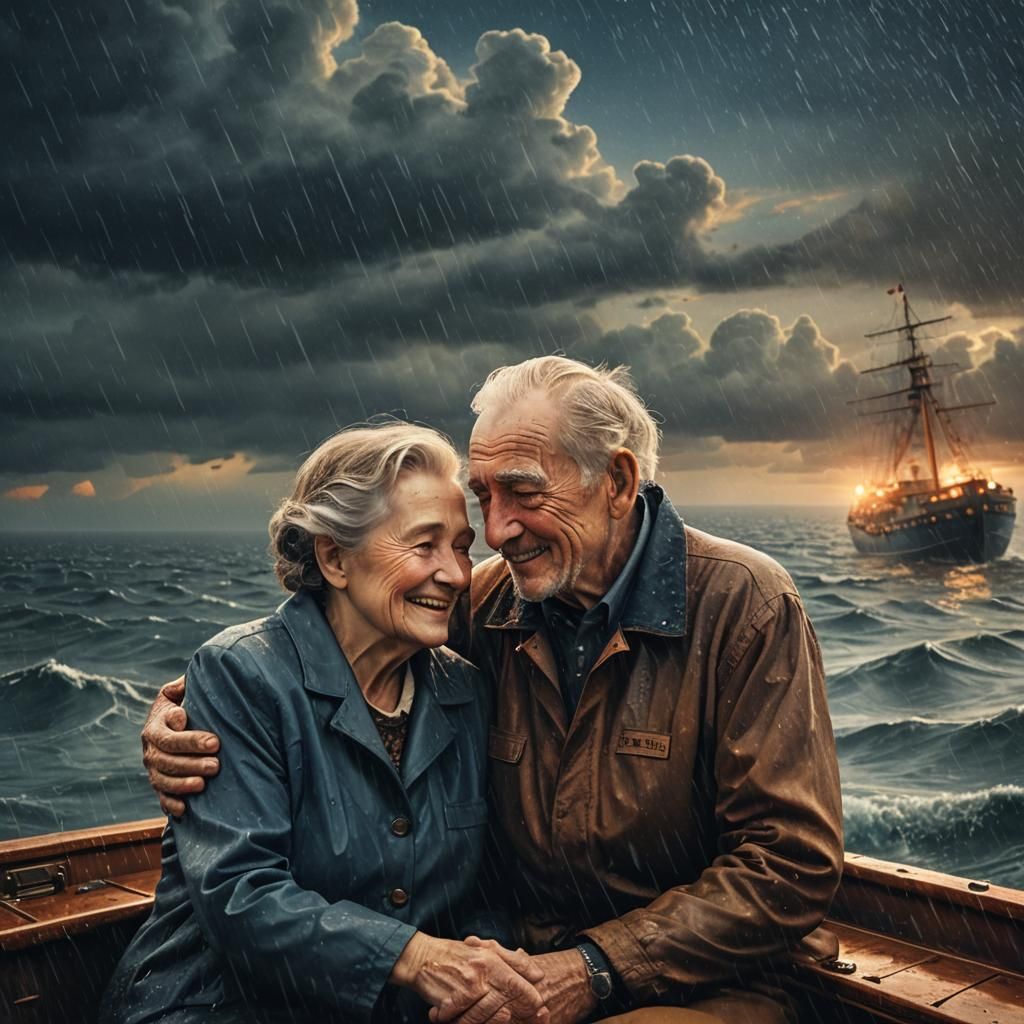 Touching Embrace on a Sinking Ship