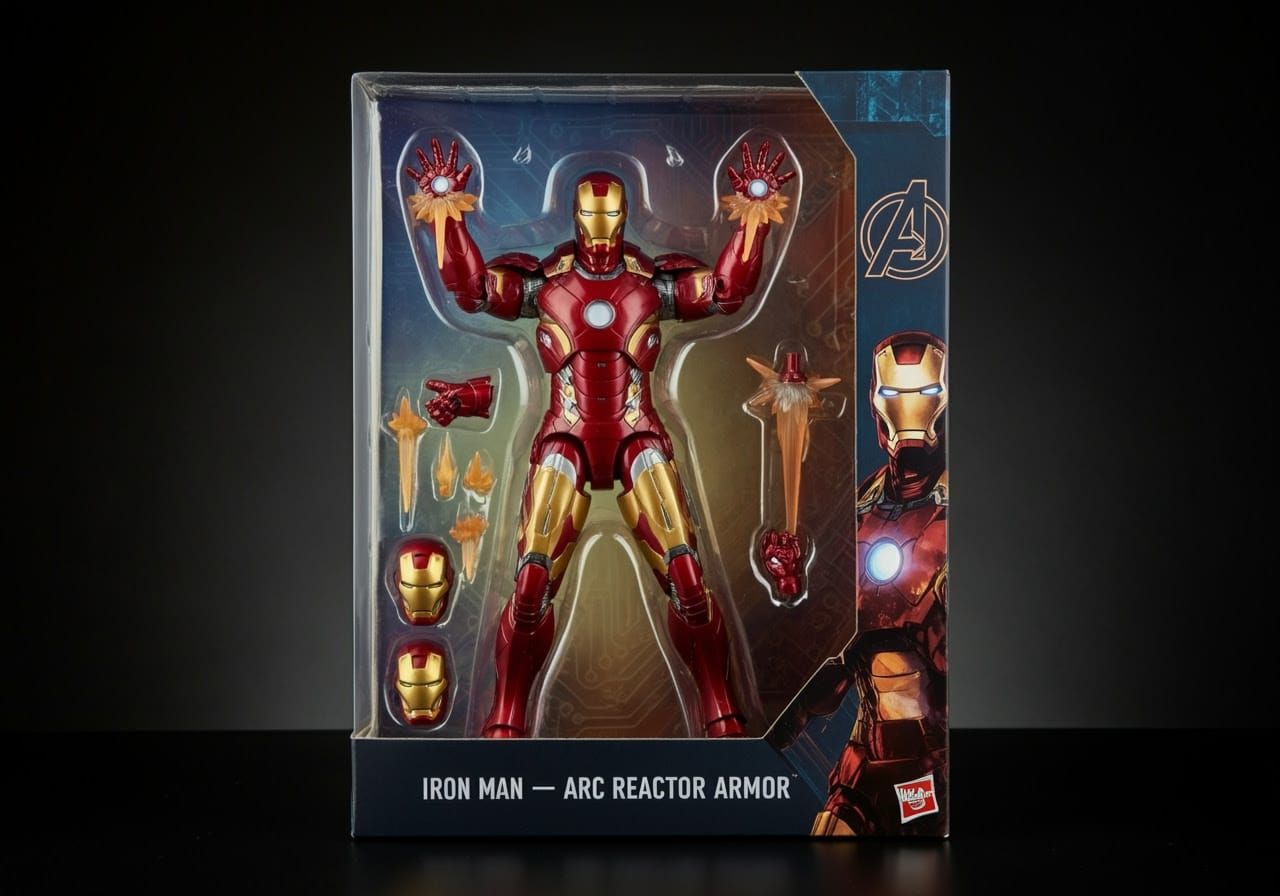 Iron Man Arc Reactor Armor Action Figure in Marvel Legends P...