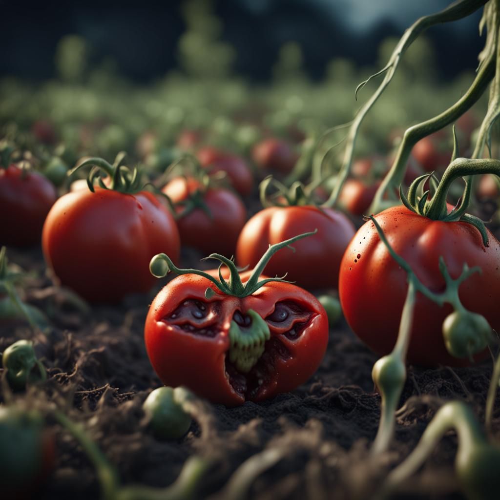 Zombie Tomatoes Emerge in Terrifying Halloween Town