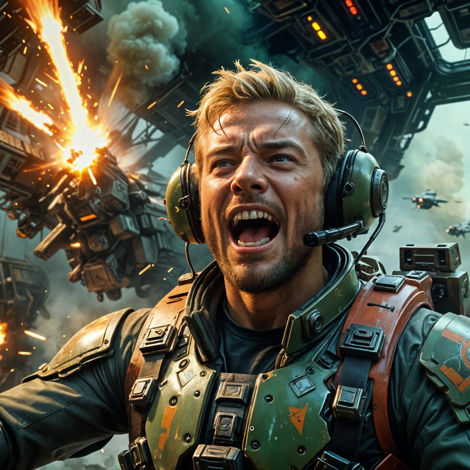 Star Wars Inspired Mech Pilot in Action