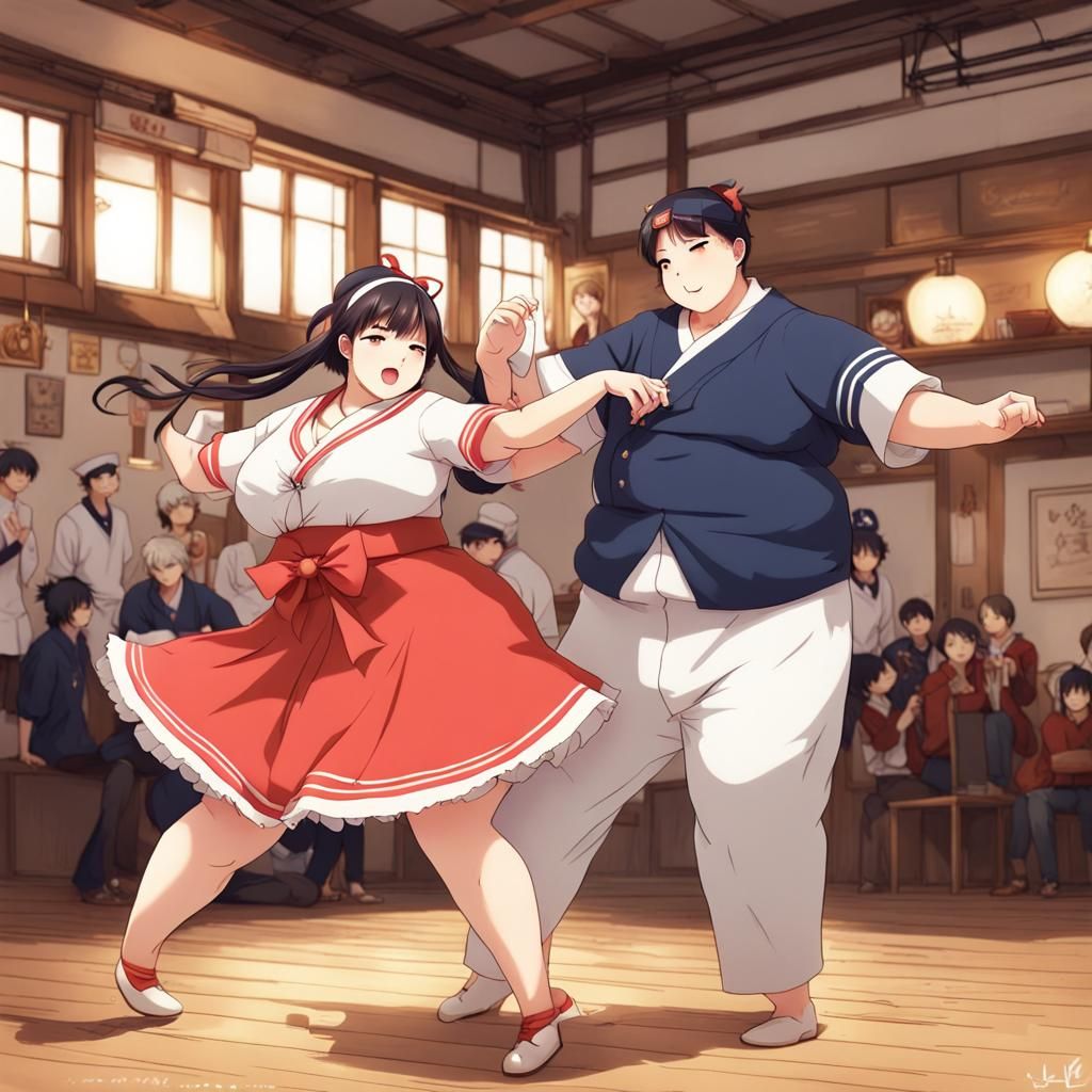 Anime Style: Korean Man Dancing with Sailor Girl