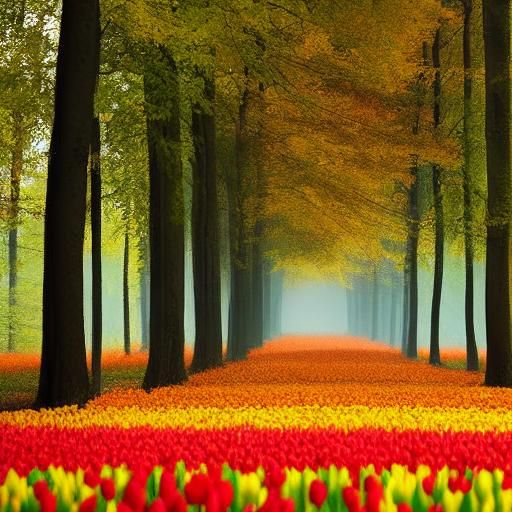Tulip Forest Floor in Vivid Colors