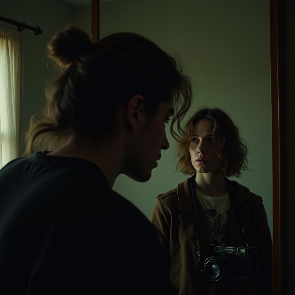 Photographer's Self-Reflection: A Cinematic Film-Noir Portra...