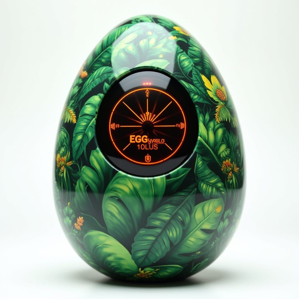 Jungle Pattern Egg Detector with Radar Display