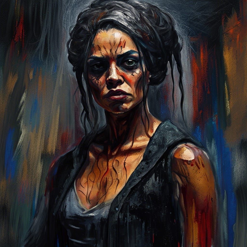 Disturbing Gothic Gangster: An Impasto Impressionist Portrai...