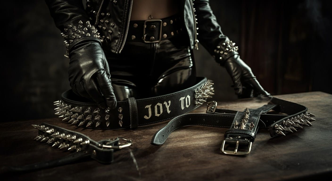 Surreal Leather Bondage in Hyperrealistic Style