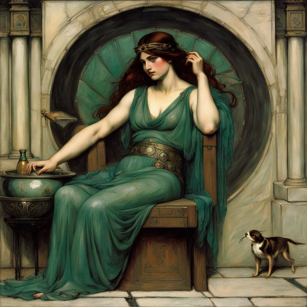 Circe Invidiosa (Jealous Circe) plotting to poison the water...
