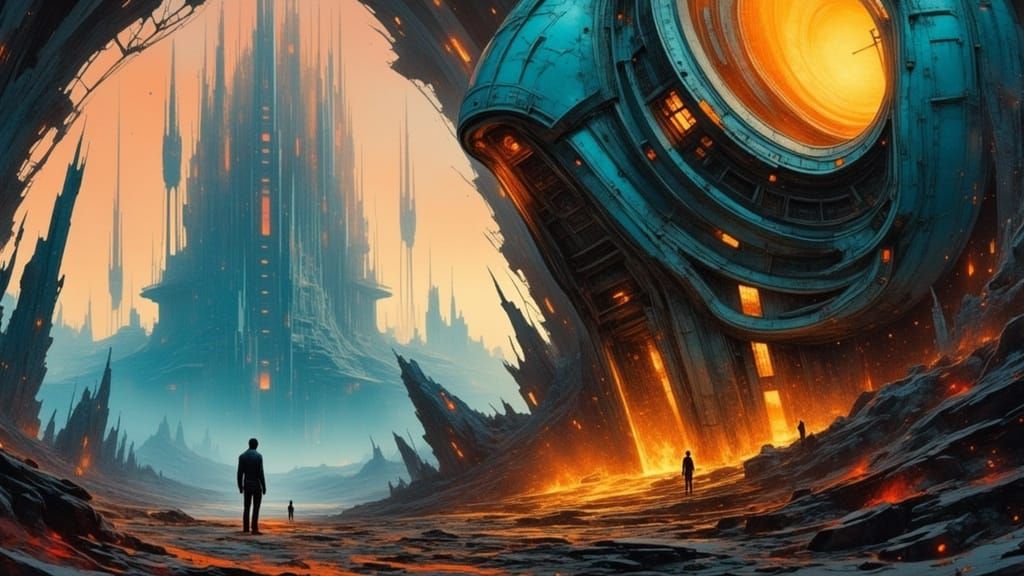 Metropolis Portrait Concept Art in Dynamic Lighting