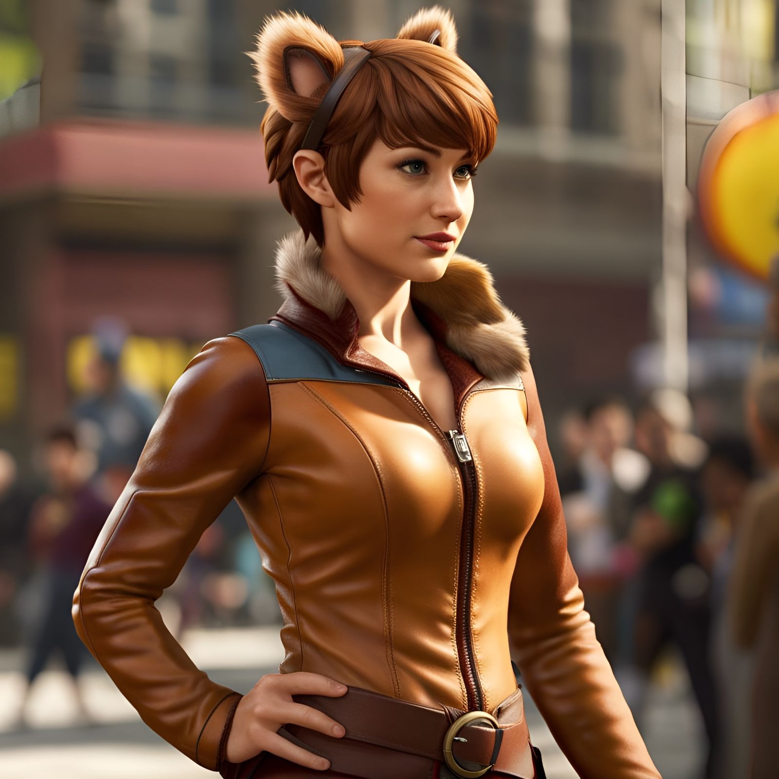 Squirrel Girl Costume in Marvel Comics Style