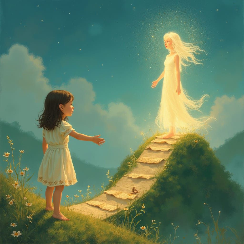 Tender Moment of Longing in a Golden Afternoon