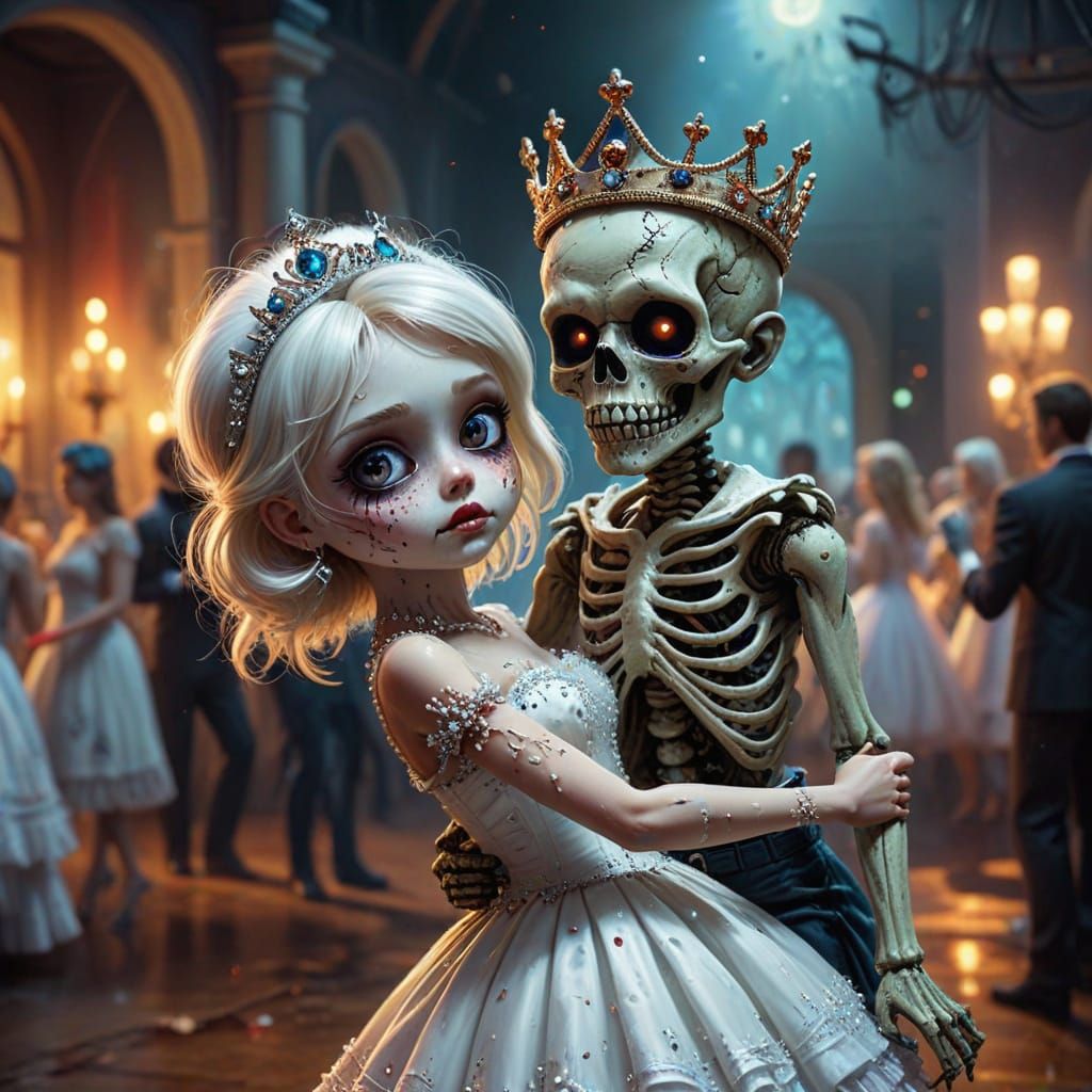 Zombie Prom Night: Chibi Girl and Boy Dance