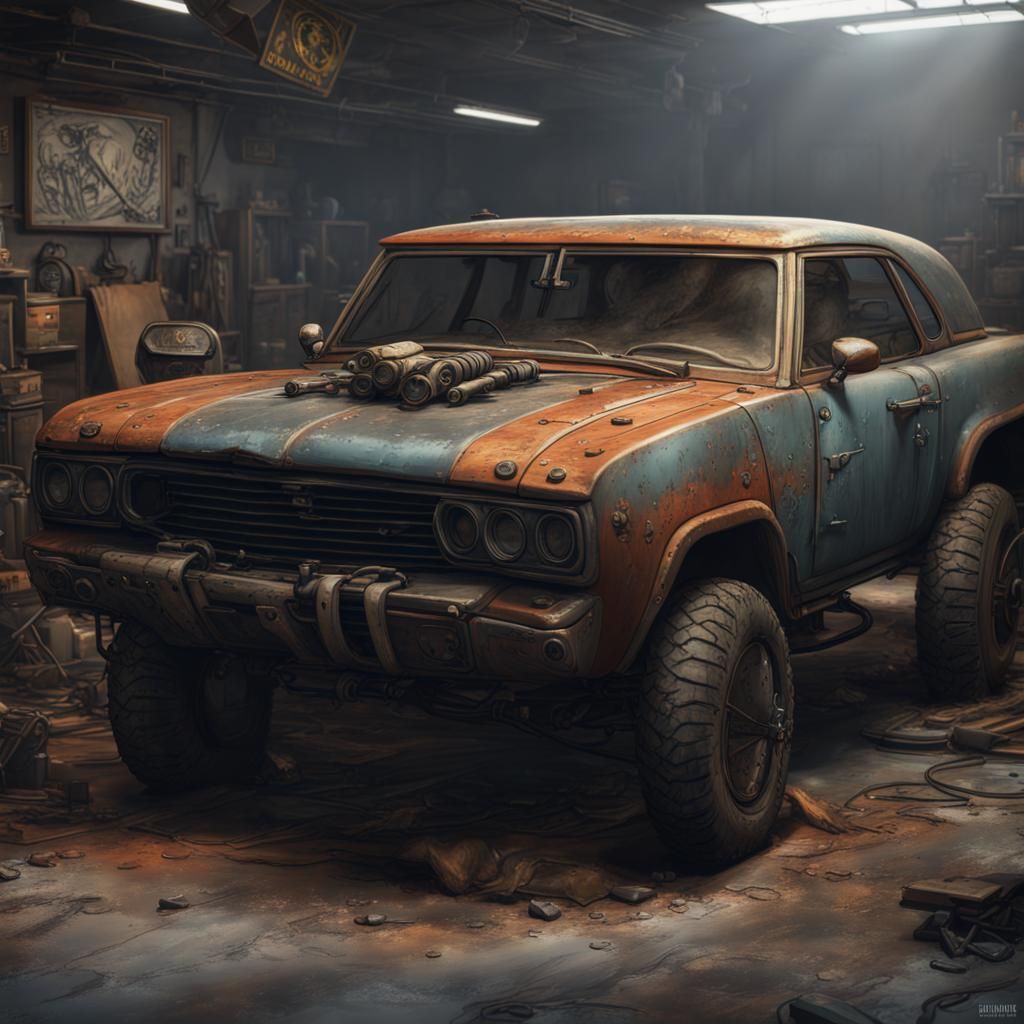 Distressed Tee Shirt Design: Stryker Strong Garage