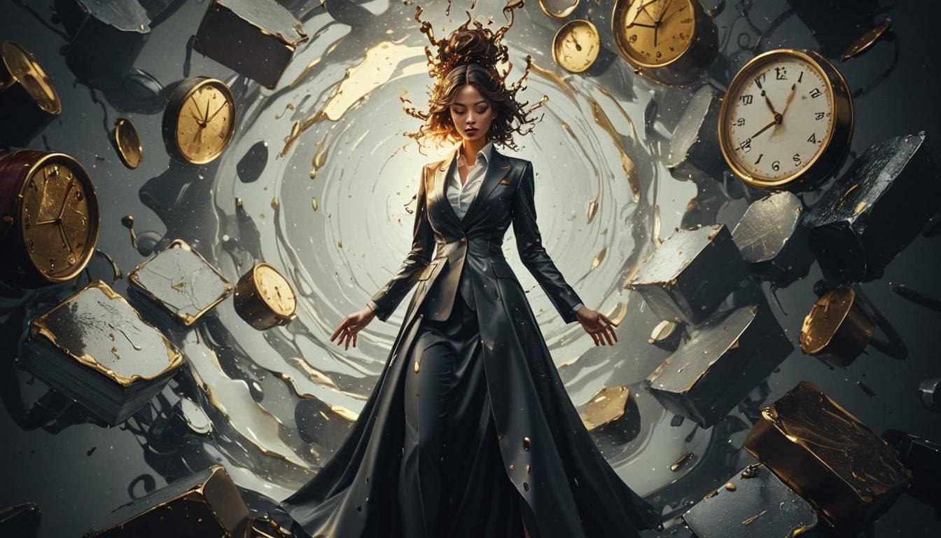 Cherry Gold Metal Transforms into Female Lawyer