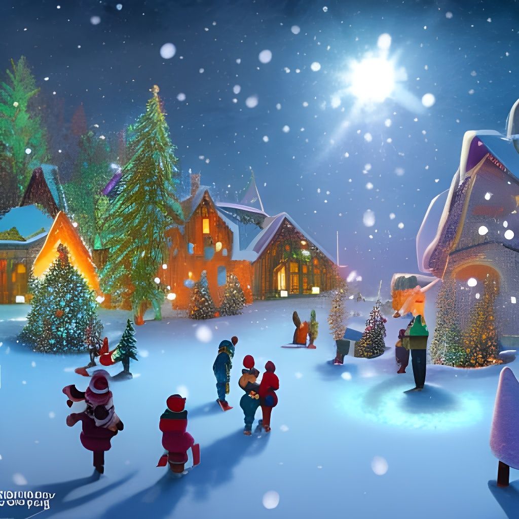 Pixar Winter Wonderland in Snowy Biodome