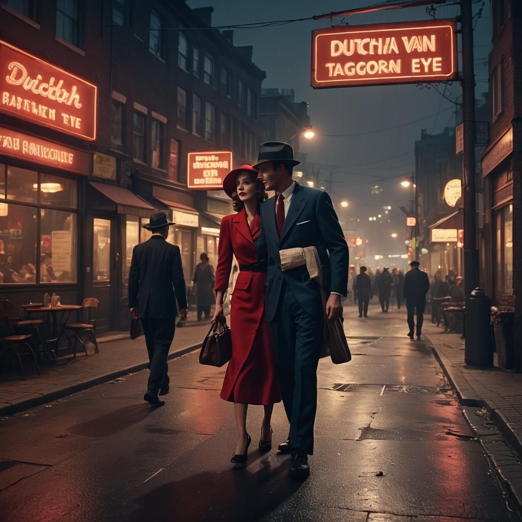 Adventure Noir: Private Eye in Night Scene