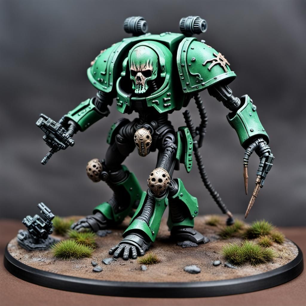 Warhammer 40k Necron Diorama: Intricate Miniature