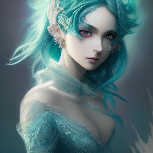 Anime Goddess with Powerful Aura, by Artgerm