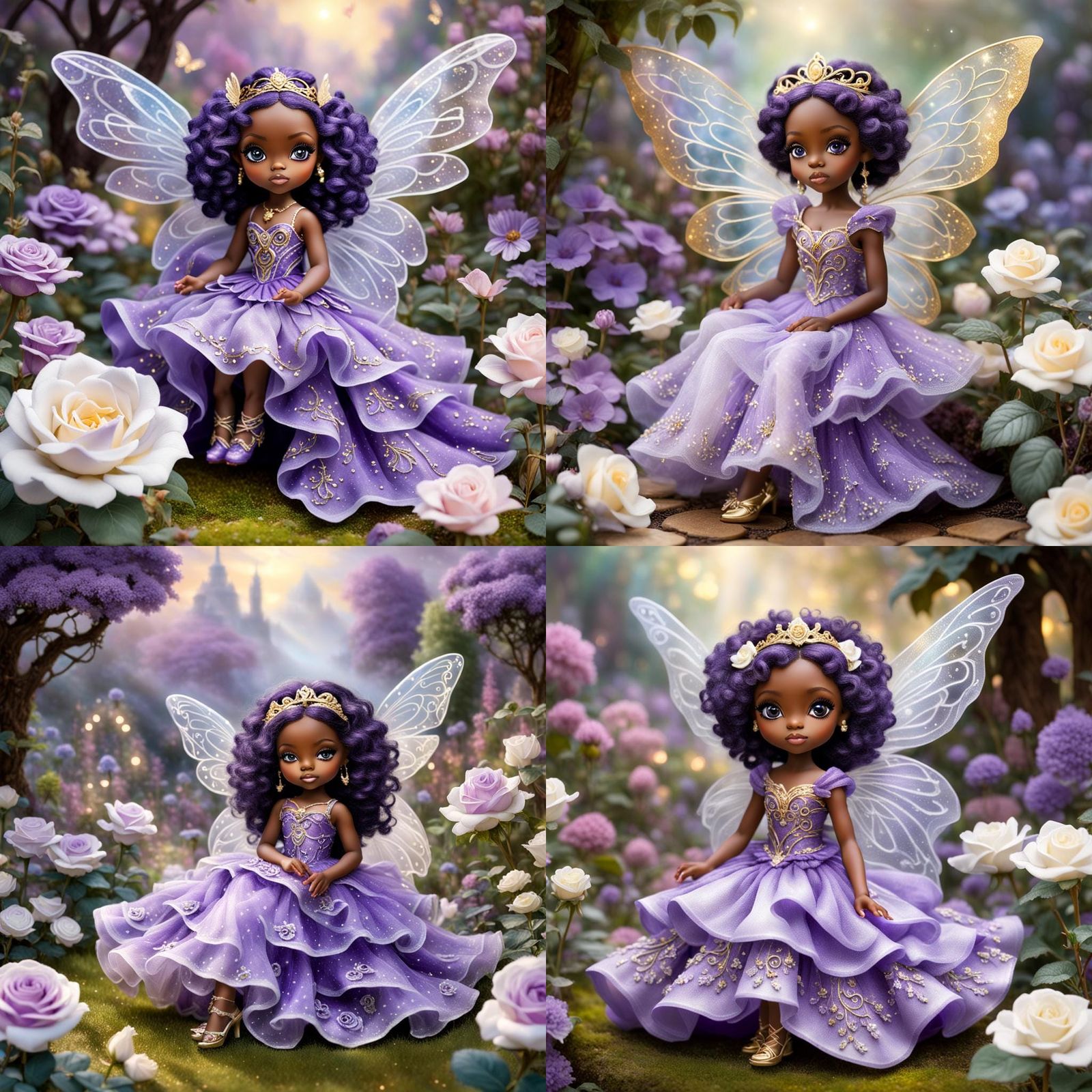 Chibi Bratz Doll Fairy in Magical Garden