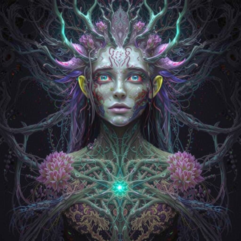 Glowing Fungal Beauty Unites with Nature